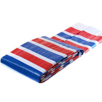 彩条布三色布防水布防雨布塑料布货车篷布油布遮阳防晒加厚编织布 2米宽