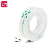 得力办公(deli)30009易撕可书写隐形粘贴透明胶布文具错题学生胶带12mm*30y*38um(高透)(1卷/袋)
