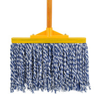 LAUTEE/兰诗 木柄蓝白线大号棉线排拖 DM-186 尘推头尺寸60cm 1个 销售单位:个