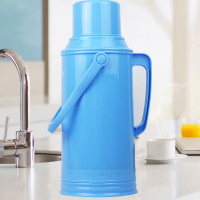 暖壶家用热水瓶塑料保温瓶水壶开水瓶大容量暖水瓶玻璃内胆 整套3.2L含内胆 A16蓝色