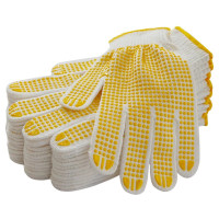 福安特 防滑耐磨pvc点胶涤纶手套加丝12/600克点塑 12双/包 销售单位:包 3包起发