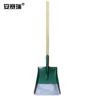 安赛瑞 锰钢方头铁锹(1把装) 农用铲雪除冰铁锹 长木柄钢铁锹方头钢铲 挖土铁锹 10211