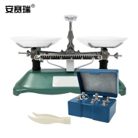 安赛瑞 托盘天平 教学天平架盘天平砝码机械天平物理天平药材秤实验仪器 量程1000g 精度1克 含砝码 6A00022