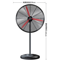 钻石牌工业电风扇强力落地扇大风量大功率除甲醛摇头家商用牛角扇650落地