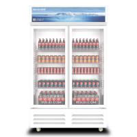 乐创(lecon)双门展示柜冷藏饮料柜商用保鲜柜超市便利店立式冰柜士多冰箱风冷LC-DK-JC-ZSG