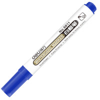 得力deli 思达白板笔6811可擦易擦/蓝 10支/盒