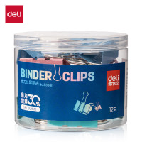 得力8551B长尾票夹1夹宽50MM(混)(12个/筒)