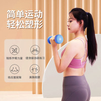 PROIRON普力艾 浸塑磨砂哑铃 套装 2/3/5磅套装+哑铃架