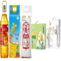 福临门/香满园/君乐宝 粮油蛋奶组合7.4L+10kg+30枚