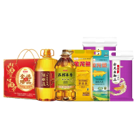 胡姬花/福临门/金龙鱼 米面油调料组合13.22L+20kg