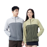 三极 TP1825 冰氨防晒衣夏季拼色多网眼透气薄款皮肤衣 男女通码