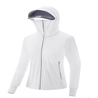 三极 TP1826 镜片可拆卸冰丝大帽檐防晒皮肤衣 女款