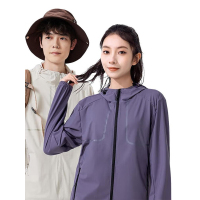 三极 TP1816 冰丝防晒衣透气原纱防晒皮肤衣 女款 S-3XL 冰点绿/紫色