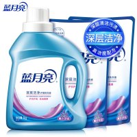 蓝月亮 深层洁净洗衣液4斤套装:1kg*1瓶+500g*2补充袋装 薰衣草香味(10001404)