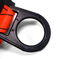 建钢680801五点式安全带带国标高空作业安全带绳子拉绳承重带缓冲包双大钩安全绳 加宽