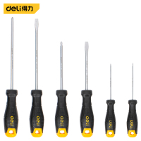 得力(deli)螺丝批螺丝刀螺丝起子组套套装维修工具带磁吸6件套 DL620106