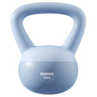 壶铃软体提壶哑铃健身器材抗摔 运动训练 12kg 蓝色