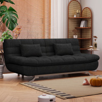 懒人沙发床可躺折叠沙发 黑色(灯芯绒) 1.2*1.9m