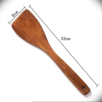 竹质木铲子长柄木锅铲不伤锅木铲不粘锅木锅铲炒菜铲子煎铲子 33CM