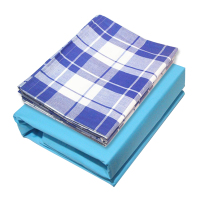 衣思亦甜宿舍纯蓝色被套员工单位寝室床上用品 蓝色三件套 150*210cm