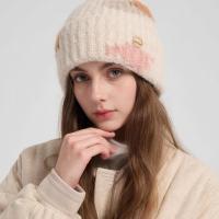 Kenmont 秋冬毛线帽女2025新款大头围帽子川西登山防寒护耳保暖针织帽9588