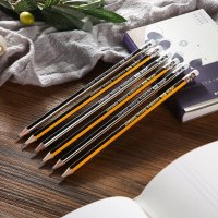 晨光 M&G 黄黑色抽条笔杆HB铅笔AWP30803 HB 12支/小盒