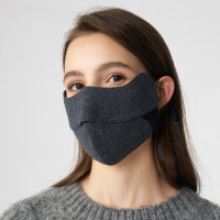 Kenmont 秋冬羊绒桑蚕丝防晒保暖面罩骑行防风保暖透气防寒口罩km-6694