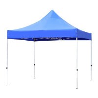 奥田雨 遮阳棚加厚雨棚四脚帐篷大伞户外摆摊折叠伸缩棚雨 [2x2米]蓝色