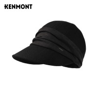 Kenmont 甜美纯色百搭毛呢贝雷帽显脸小女秋冬日系圆脸鸭舌蓓蕾帽km-5186