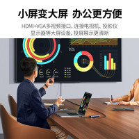 绿联Type-C扩展坞USB-C转HDMI/VGA/DP转换器 10合1 80133