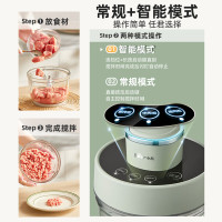 小熊(Bear)绞肉机家用 绞馅机碎肉机 电动多功能料理搅拌机 饺子肉馅蒜蓉机 可调粗细搅肉机2L双刀QSJ-D03X1