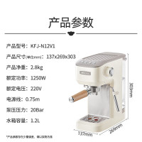 小熊(Bear)咖啡机 半自动咖啡机 家用小型意式浓缩15Bar泵可打奶泡 KFJ-N12V1