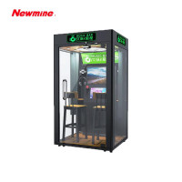 纽曼(Newmine)唱吧机唱吧亭营房迷你款室内隔音点唱KTV移动练歌房空调二合一