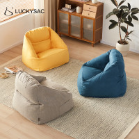 懒人沙发 填充:高密度海绵+epp粒子 外套面料:绒麻 颜色:皇家蓝 尺寸长72*宽70*高65cm