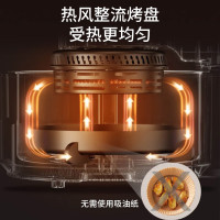 九阳空气炸锅不用翻面家用5.5L [秋叶棕]