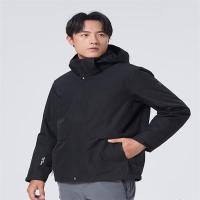 思凯乐(SCALER)户外冲锋衣男女同款羽绒内胆防风保暖三合一冲锋衣 黑色 L