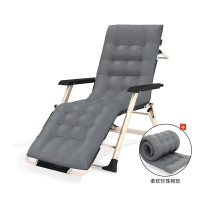 易瑞斯躺椅折叠床午休椅午睡床单人便携床办公室折叠椅靠背陪护行军床 双方管加宽黑+支撑+珍珠棉垫