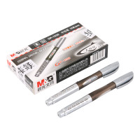 晨光拔盖中性笔大容量大白鲨 GP1530黑0.5