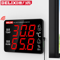德力西工业级室内温湿度计大屏幕电子高精度壁挂式超温报警DM-1049