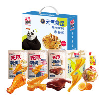 无尽&佑晨光 鸡米花鸡腿鸭腿礼包零食解馋充饥小吃 元气食足潮焗礼盒472g