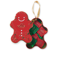 歌帝梵冬日缤纷姜饼人形片装铁盒巧克力10片装50g