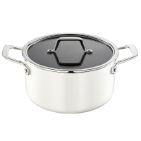 德世朗云璟系列珐琅汤锅DP908C24珍珠白