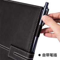 得力(deli)皮面本商务笔记本25k/120张简约办公笔记本子80g纸记事本 3343棕色 25K