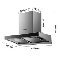 老板(Robam)60X6S油烟机大吸力厨房家用 变频双腔24立方风量1000Pa 强劲静压降噪设计-单烟机