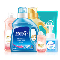 蓝月亮薰亮白1kg+橙花除菌袋装500g+橙花柔顺1kg+泡沫洗手雪松255ml+内衣洗翻盖500g+内衣洗旅行80g