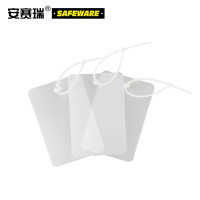 安赛瑞 透明物流吊牌挂签卡 配扎带物流标签吊牌 PVC物流透明挂签(配尼龙扎带)500片装 10391