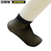 安赛瑞 一次性袜子 访客卫生劳保丝袜 酒店旅行温泉 黑色100双装 11375