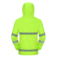 谋福CNMF荧光绿反光分体执勤雨衣套装路政成人分体骑行雨衣(荧光绿YGL01 XL175赠肩灯和指挥手套)8011
