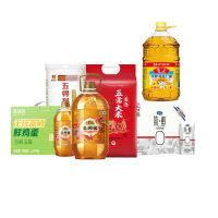 600元精选套餐11-米面油鸡蛋酸奶组合 鲁花葵花仁油/福临门花生油/裕道府五常大米/五得利雪花粉/君乐宝酸奶