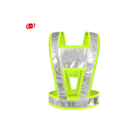 谋福9371 V型反光衣背心 交通警示衣服 环卫反光衣 涤纶 V型反光衣 (V型反光衣荧光黄)